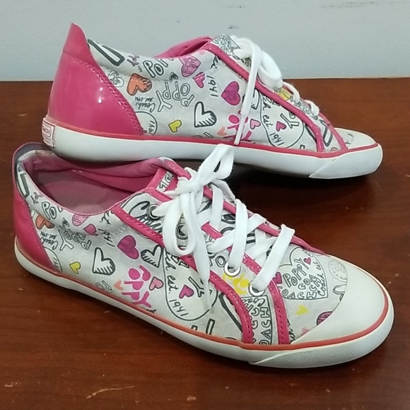 Coach women's Barrett ppy grff heart sneakers - Picture 2 of 16